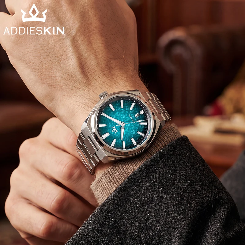 Luxury Watch Green Dial - ADDIESKIN K014 Green Cameo Shell Relief