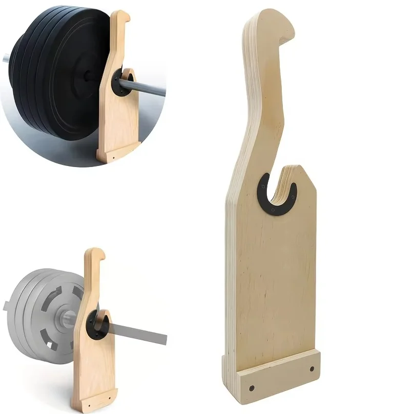 Wooden Deadlift Barbell Jack Barbell Lift Jack for Weight Training Bar, Barbell Stand Suitable for Loading/Unloading Barbell Bar