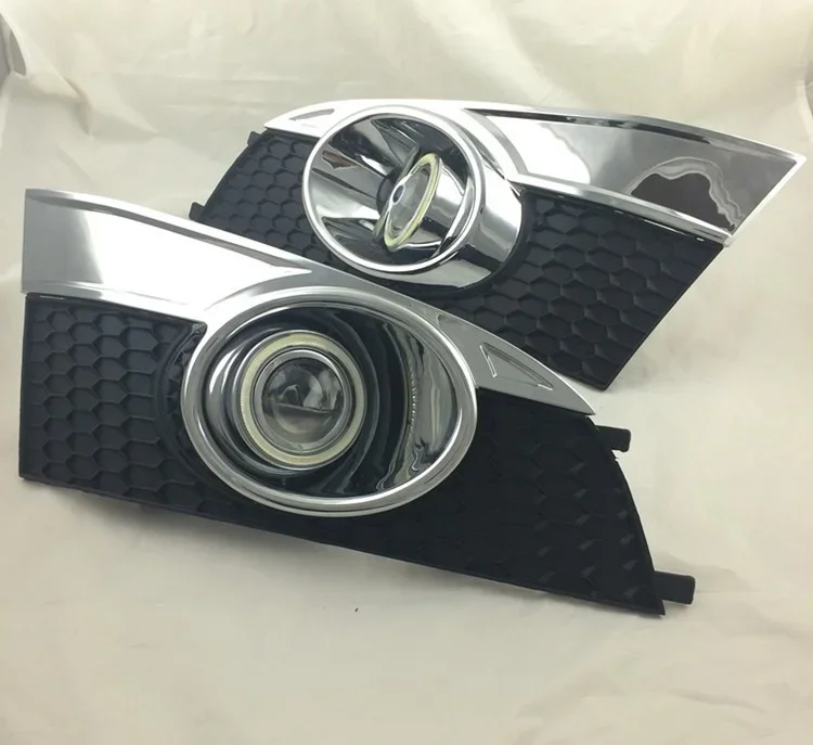 New! super bright DRL COB angel eye (6 colors ) + projector lens + halogen fog lamp for chevrolet captiva 2014