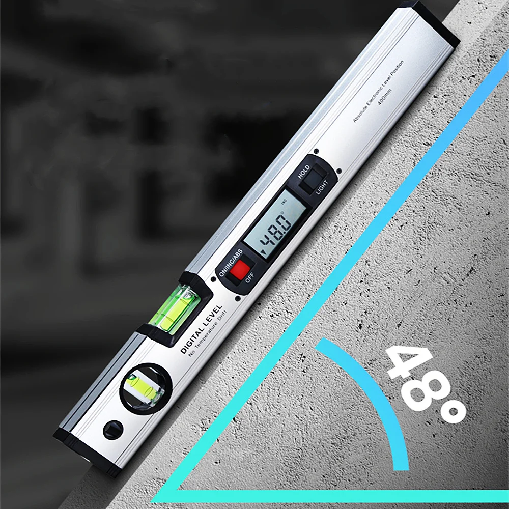 NEW! 40cm/60cm/80cm Electronic Digital Display Level Ruler Aluminum Alloy Angle Inclinometer Laser Infrared Magnetic Level Ruler