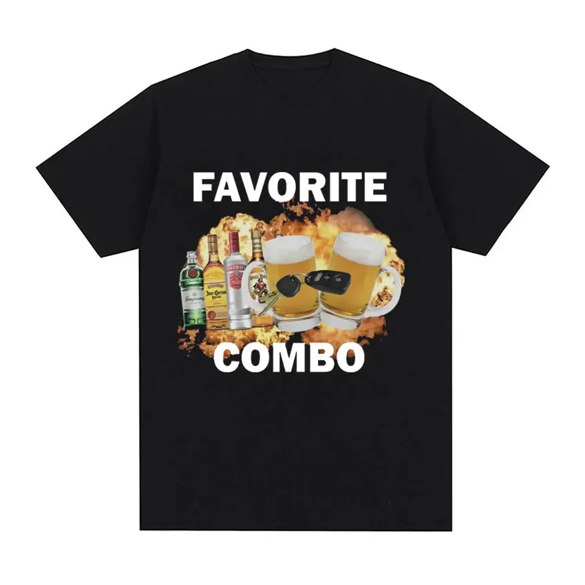 Funny Favorite Combo Meme Tee Shirt Men Women Clothing High Quality T-shirts Fashion Cotton Short Sleeve T-shirt Oversized Tops