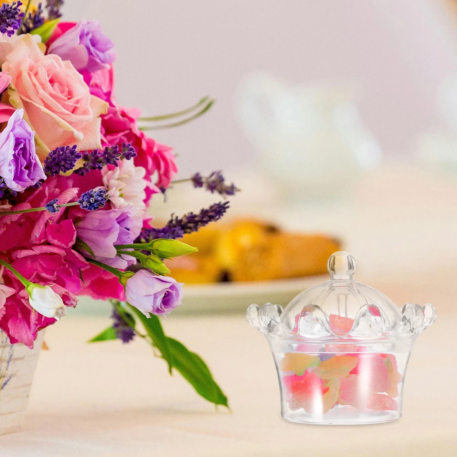 

6pcs European Boxes Wedding Party Favor Containers Storage Jars Bridal Shower Decorations Cookie Bottle Plastic