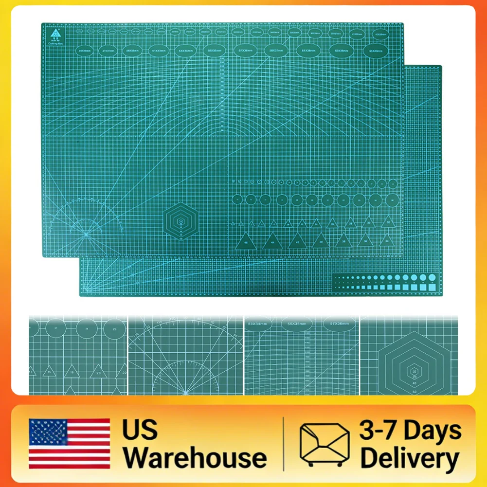 

Self Healing Cutting Mat 90x60cm Double Sided Gridded 3 Layer Rotary Cutting Board for Sewing Quilting Craft DIY Project