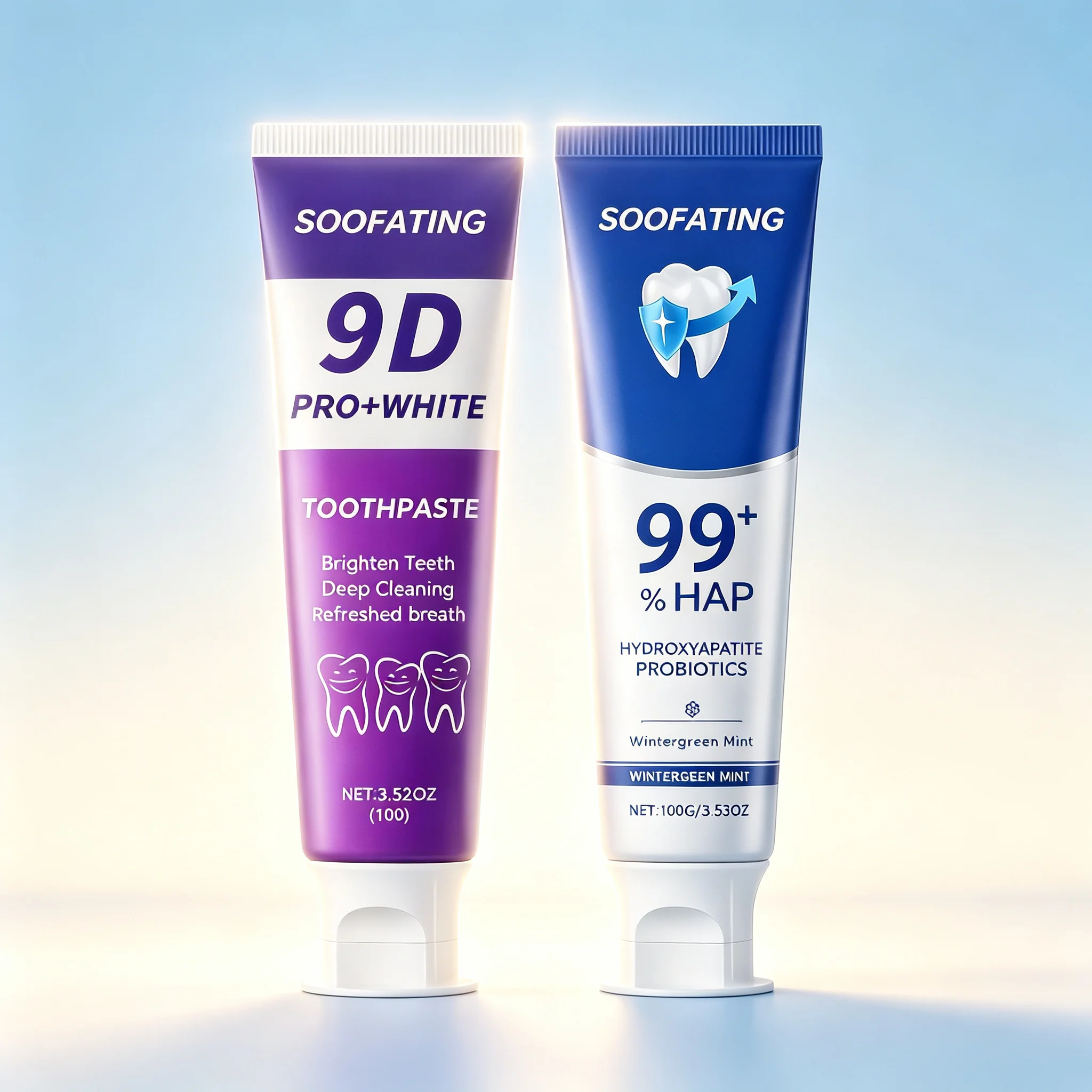 SOOFATING 9D PRO+WHITE Toothpaste Brighten Teeth Deep Cleaning Refreshed Breath 100g