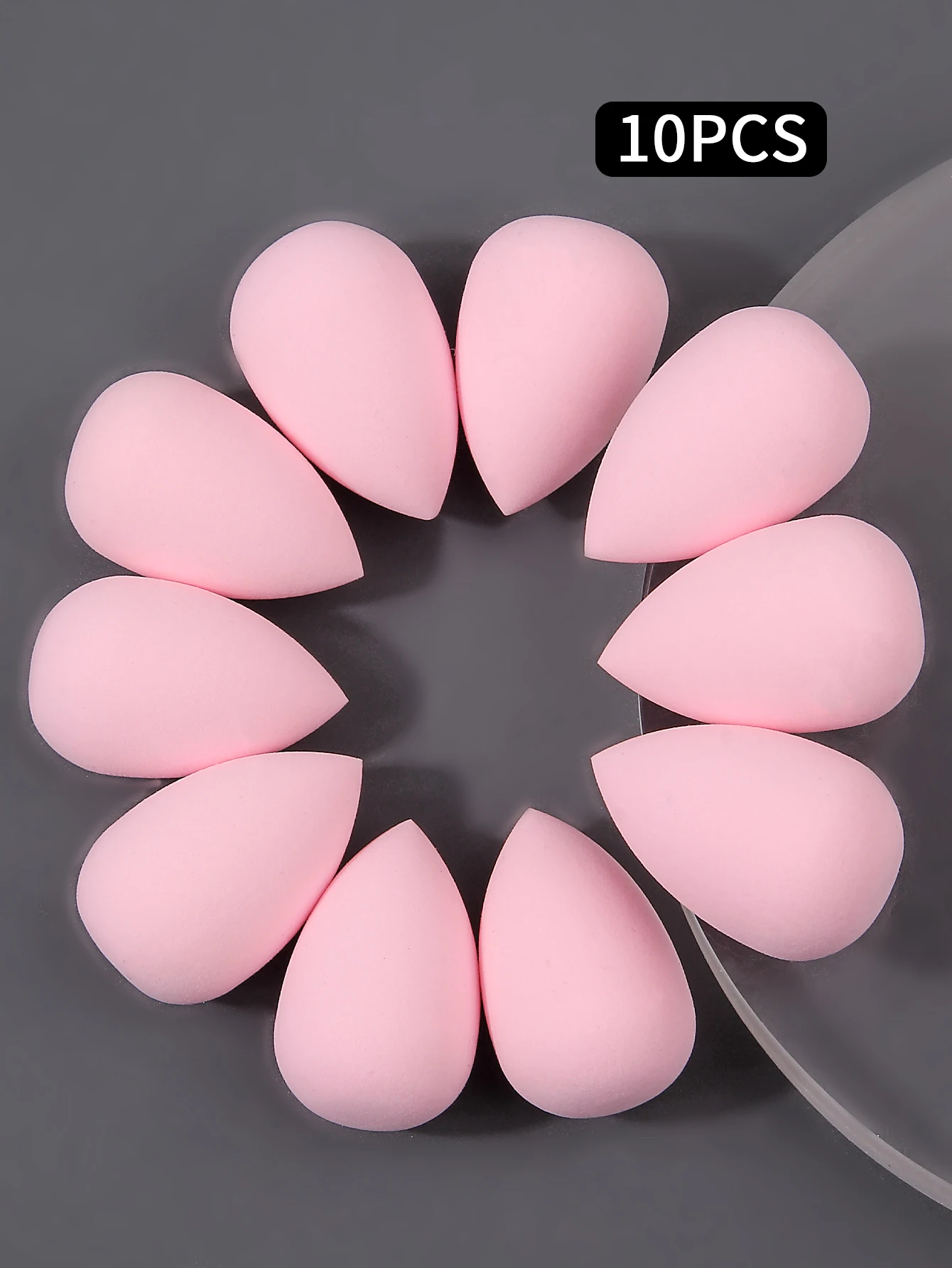 10 個ミニピンクビューティーエッグセット、ウォータードロップパウダーパフ、メイクアップスポンジツール、ファンデーション、リキッドメイクアップエッグ、スポンジパウダーパフ