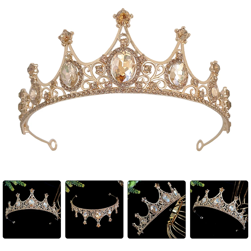 

Children Crown Rhinestone Headband Hair Accessories Bridal Crown Headpiece for Women Girls Party Wedding Performance Tiara