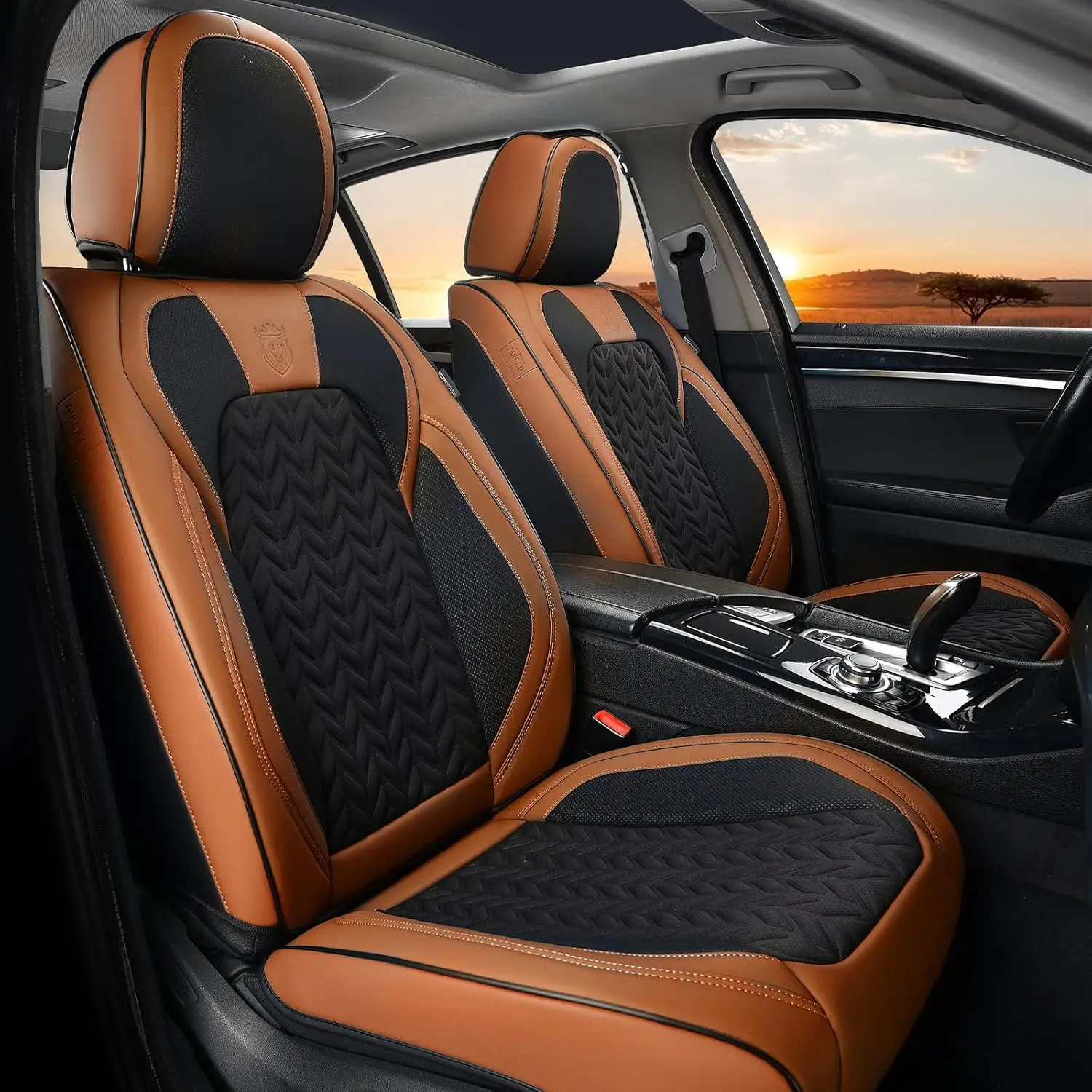 

Seat Covers Full Set, 5 Seats Car Cover, Front and Back Covers for Cars, Breathable Faux Leather Car Cushion
