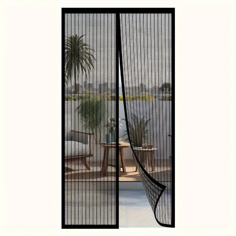Magnetic Door Screen Automatically Closing Breathable Netting, Insect And Mosquito Resistant, Perfect for Different Room Designs