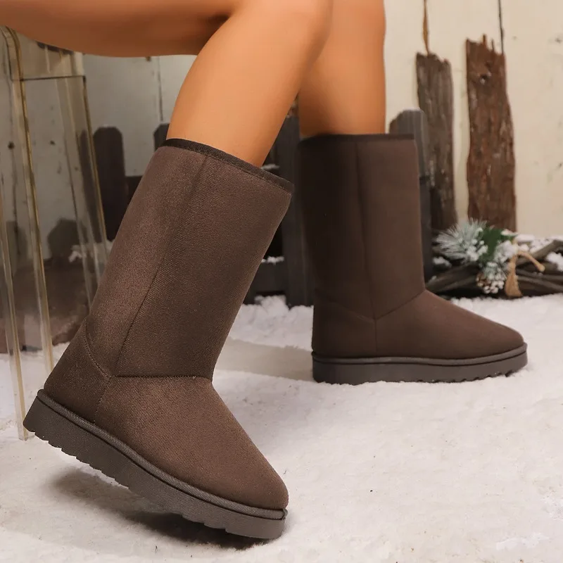 Women's2026New Winter Designer Super Mini Comfortable Short Plush Warm Snow Boots Retro Natural Fur Shoes Classic Mid-Calf Boots