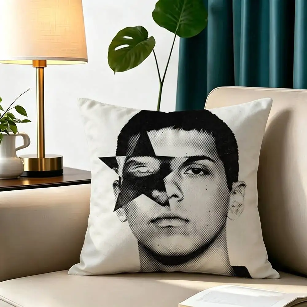 F-Famous Argentine Rapper Milo J  Pillow Case Square Double-Sided Sofa Cushion Cover Bedroom Bedside Pillow