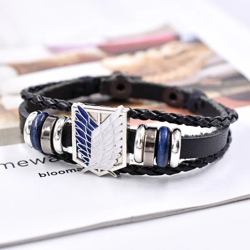 Anime Attack On Titan Investigation Corps Logo Bracelet