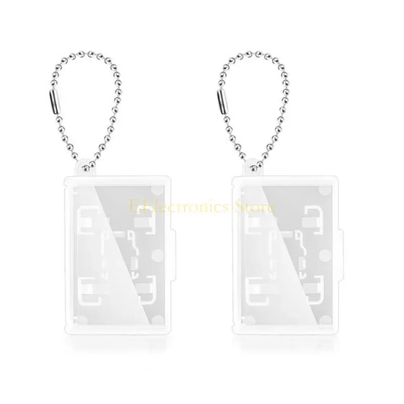 2Pcs Game Card Holder Case Portable Keychain Storage Box for Nintendo Switch Cartridges, Protective Shell