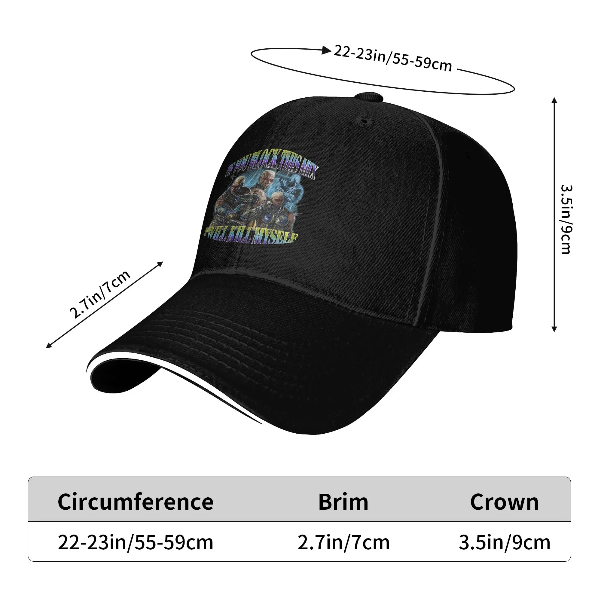Raven Tekken If You Block This Mix I’ll Kill Myself Sun Baseball Cap  Summer For Unisex-Teens Tennis Skate Snapback Cap