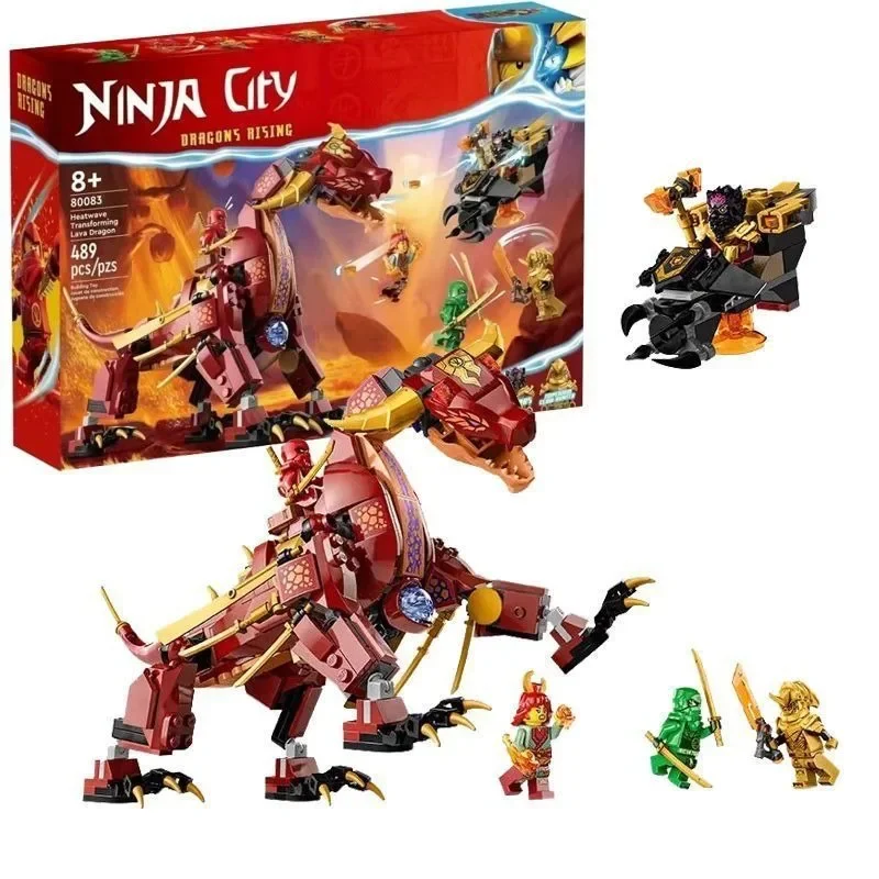 Animated Film Movie Jay's Mecha Dragon of Thunder and Storm Blue Building Blocks with Figure Toys Gifts for Adult Kids Boys