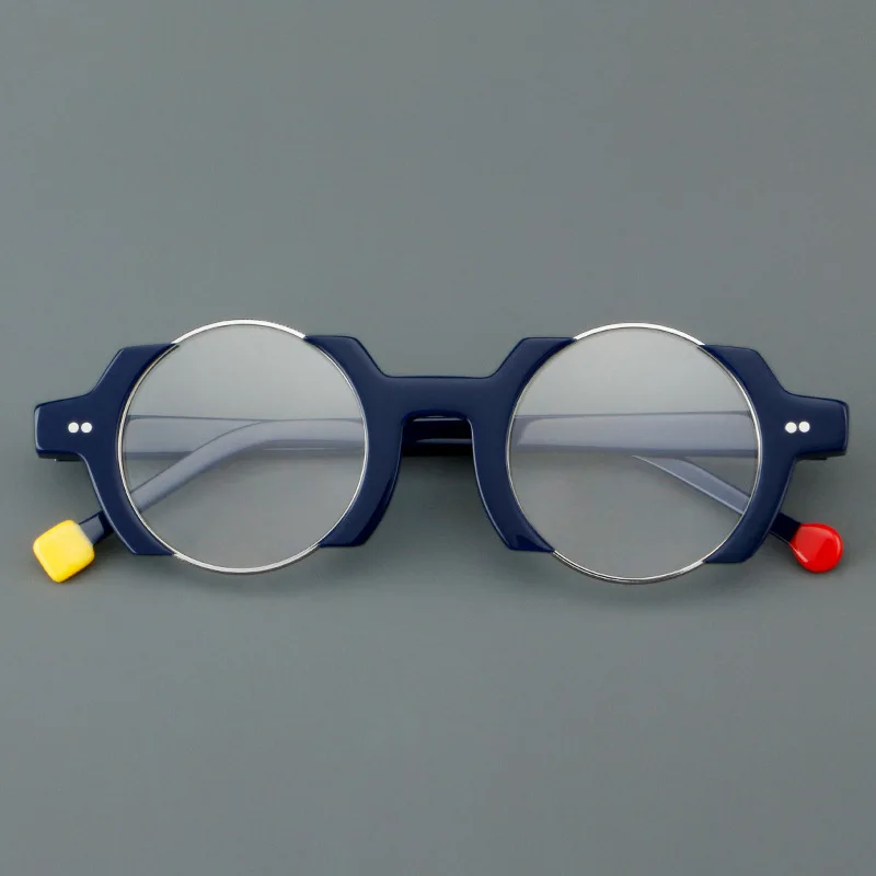 Handmade Acetate Glasses Frame Vintage Retro Eyeglasses Frame for Men Women Luxury Brand Eyewear Man Personalized Fashion Design