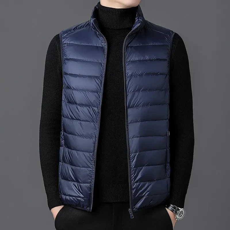Men' Sleeveless Vest Jackets Winter Fashion Male Cotton-Padded Vest Coats Men Stand Collar Warm Waistcoats Clothing 5XL