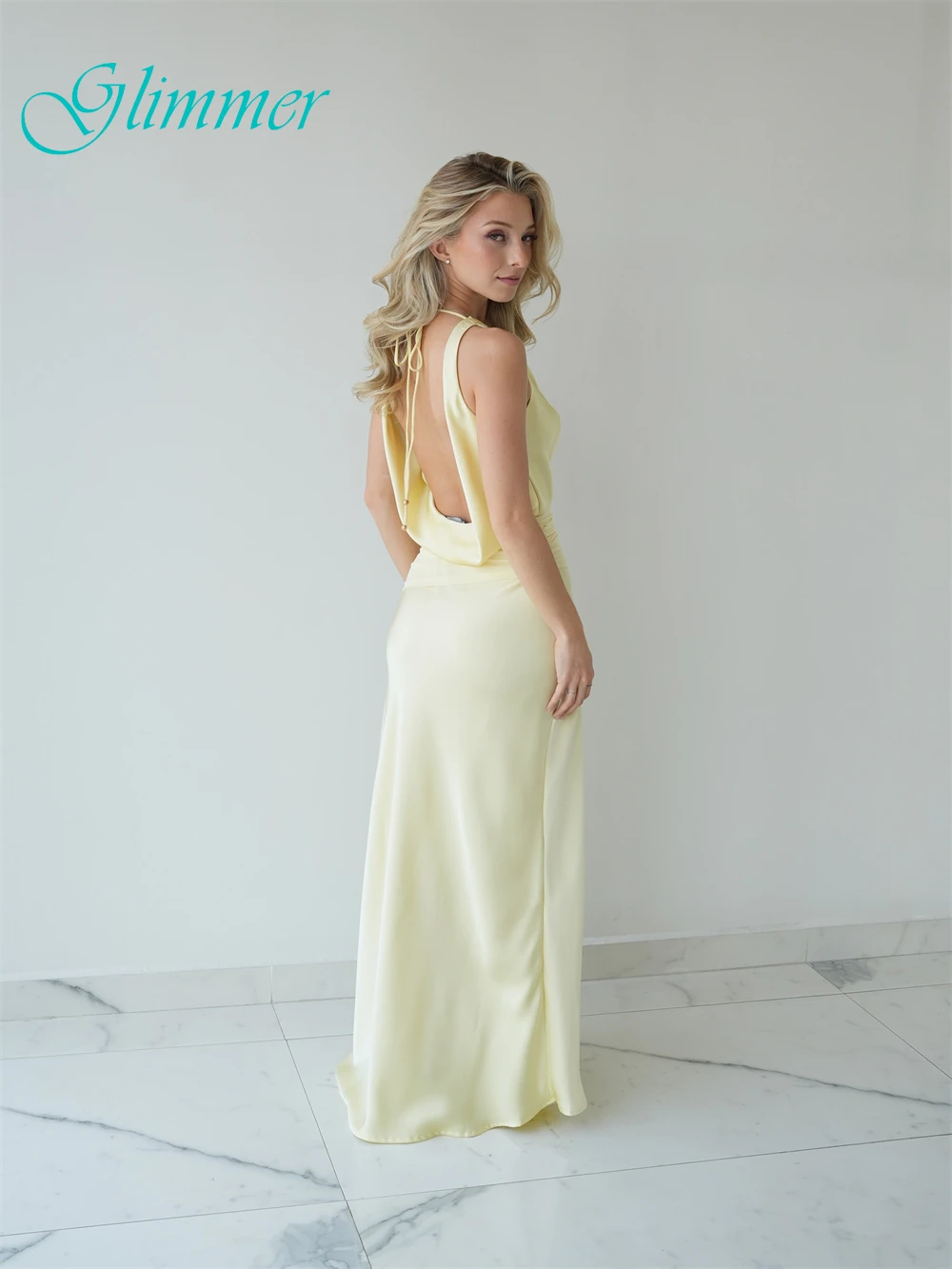 

Customized Elegant V-Neck Evening Dress and Fashion Satin Special Occasion Gowns and Delicate Sleeveless Bespoke Occasion Gowns