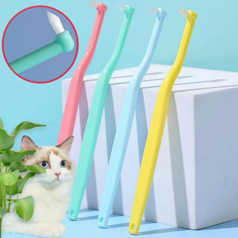 

Cat Toothbrush Oral Care Pet Toothbrushes Small Heads Teeth Brush for Cats Mouth Cleaning Soft Hair Cat Toothbrush Pet Supplies