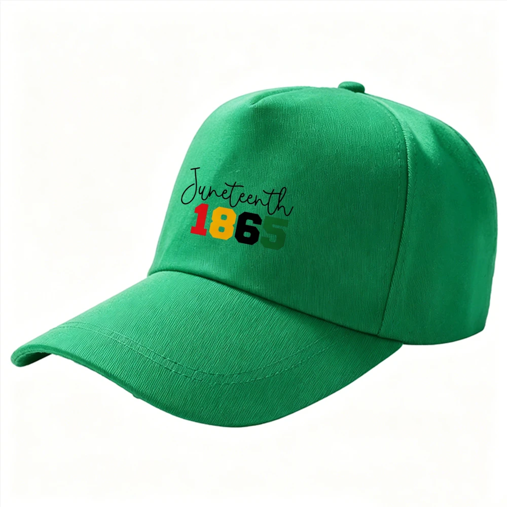 Juneteenth 1865 Pan African Colors Black Freedom Day Graphic Baseball Cap Cotton Adjustable Dad Hat African American Heritage