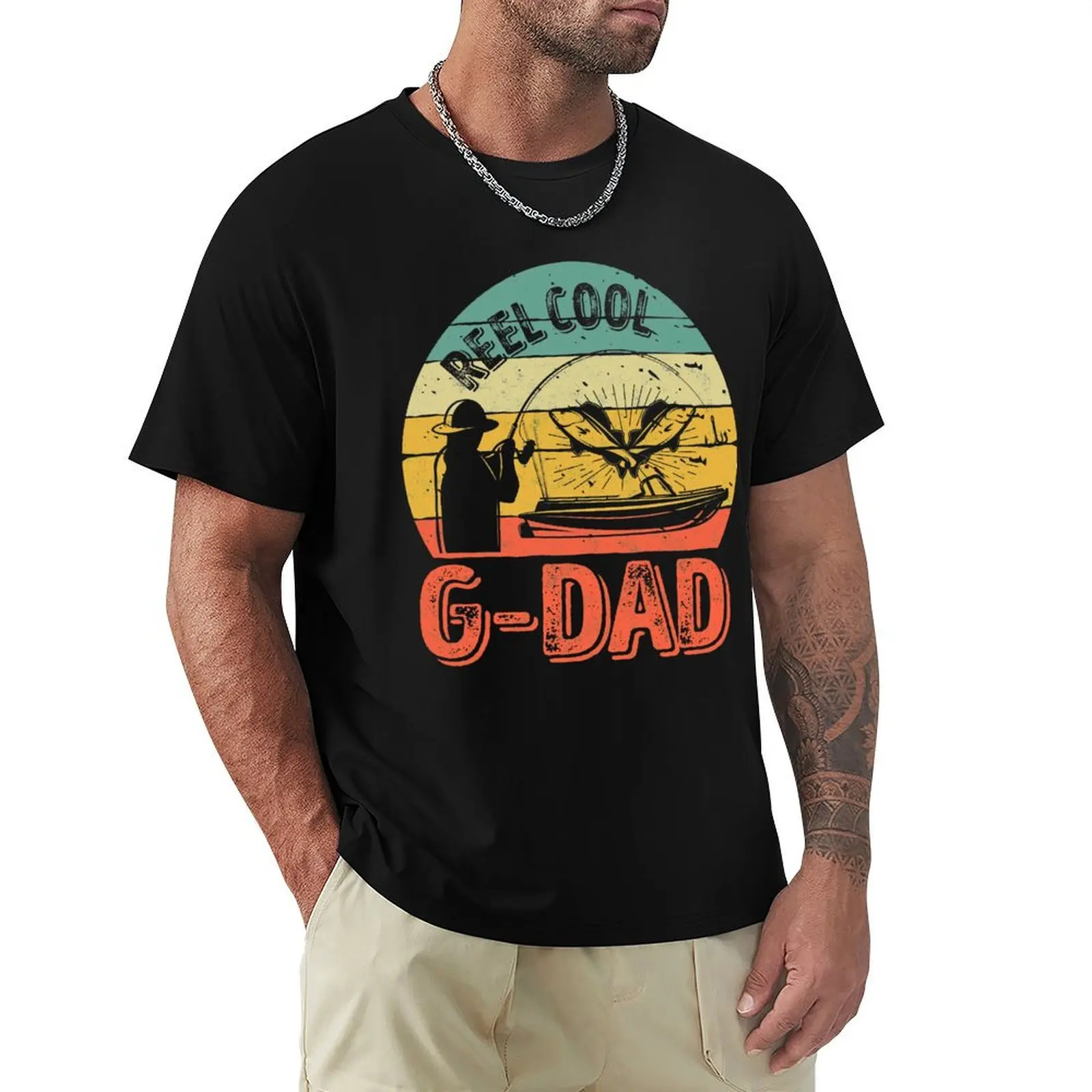 

Reel Cool G-Dad Shirt Funny Fisherman Christmas Gift T-Shirt oversized graphic tee sweat black t shirts for men