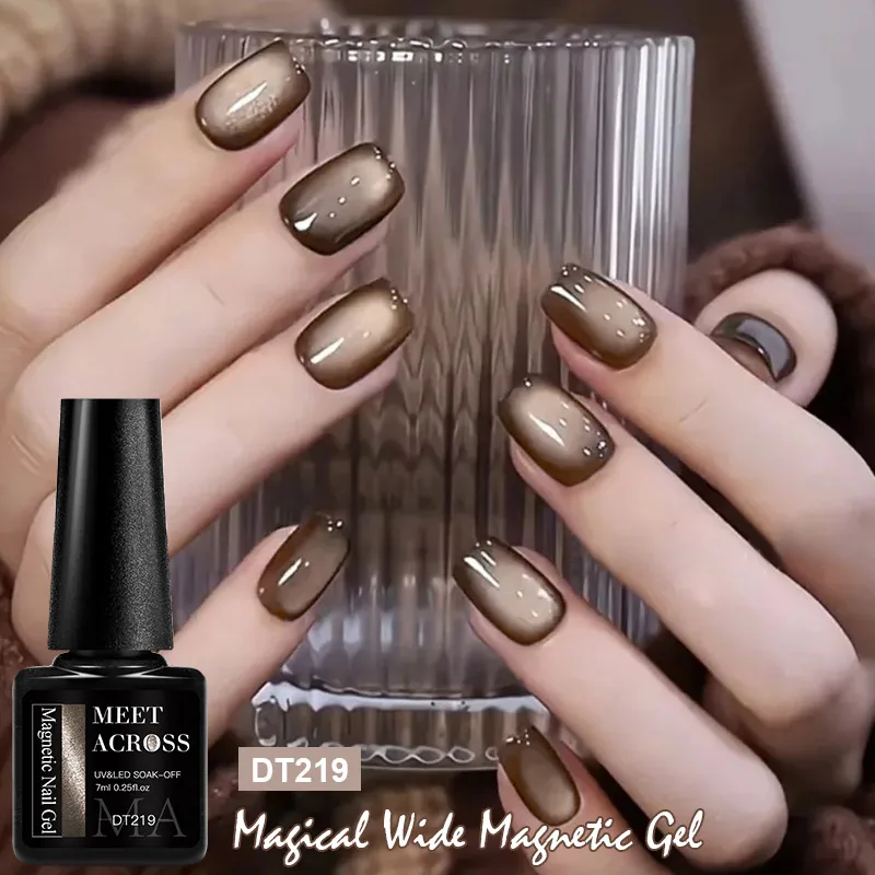 7ml Magiczny Szeroko Rozprowadzalny Lakier Hybrydowy do Paznokci z Magnesem, Półtrwały, Łatwy w Aplikacji, Lakier UV LED do Manicure, Projektów DIY, Prezent dla Kobiet i Dziewcząt