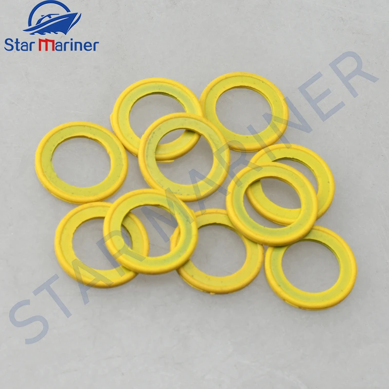 10 Pieces/Set 26-830749 Drainage Spiral Washer For Mercruiser Sierra Drain 26-8M0204693 3.0L 4.3L 4.5L 5.2L 5.6L  Ship Parts