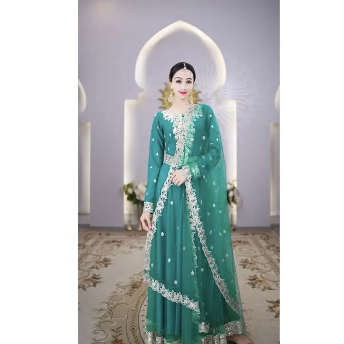 A9998 Indian Xinjiang Performance Yiman Exotic Style New Clothing Dance Performance Dress