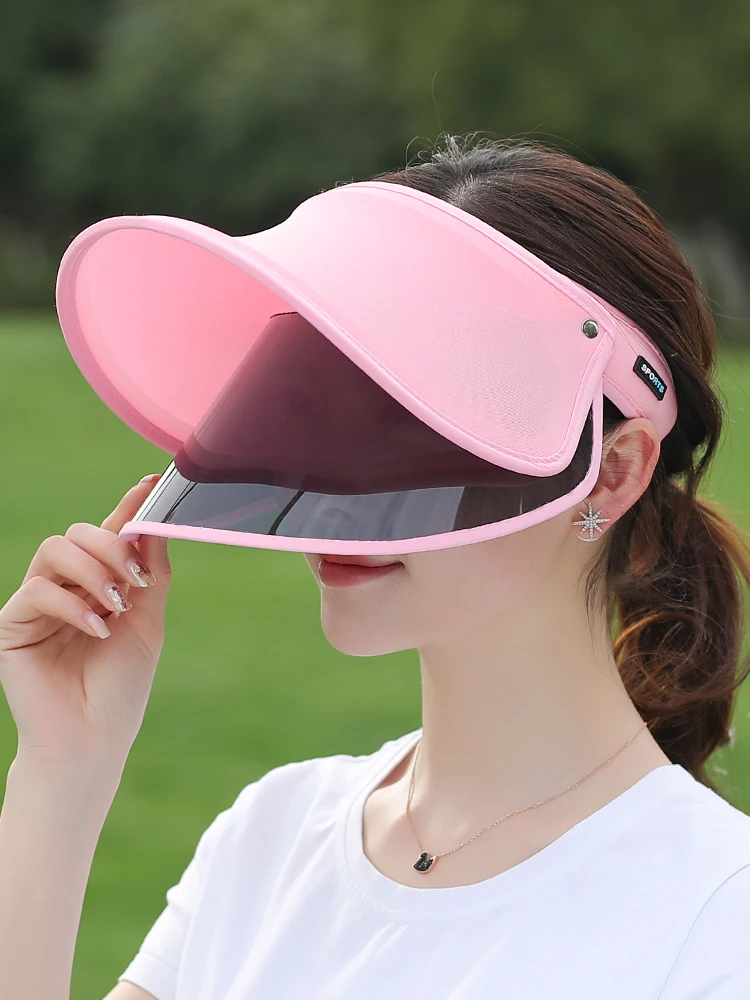 Women's Summer Outdoor Cycling Hat UV Protection Face Covering Wide Brim Sunshade Cap Versatile Travel Accessory Casual Style