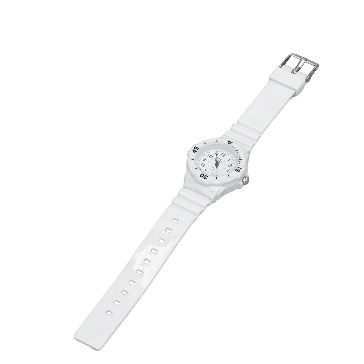 

Silicone Quartz Watch for Kids Children's Arabic Numeral Display Sports Wristwatch Fashion Comfortable Boys Girls White 10
