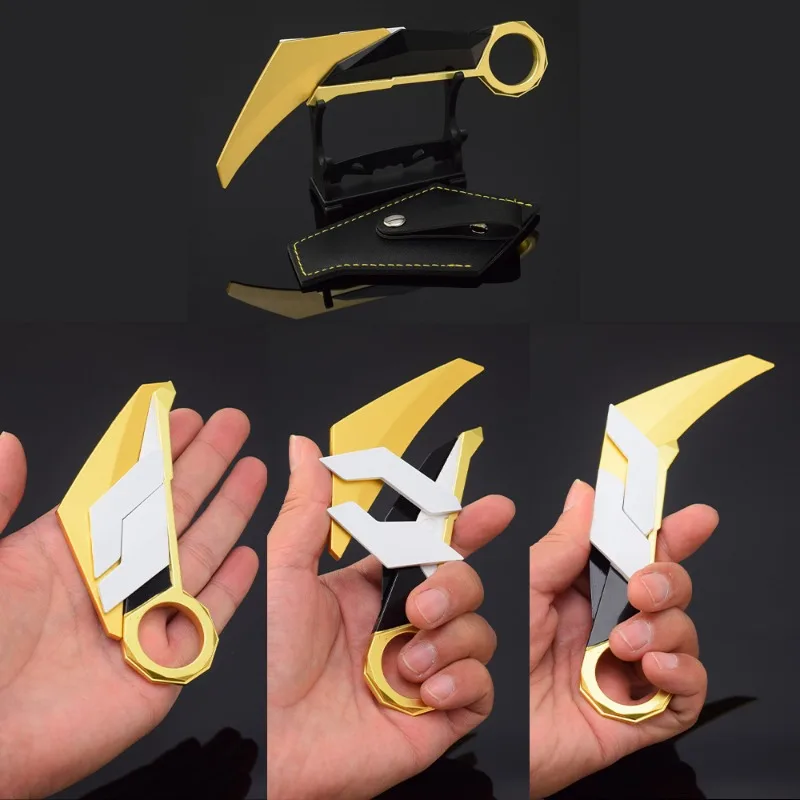 16cm Valorant Figure Weapon Melee Prime Karambit Tactical Knife Vandal Karambit Knife Game Metal Model Collection Anime Kid Toy