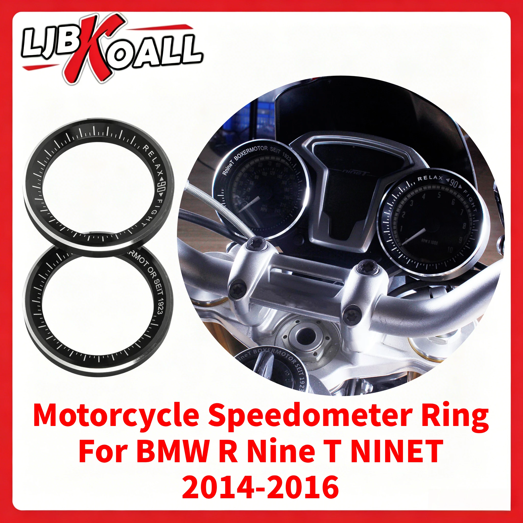 Tachymètre de compteur de vitesse de moto, jauge de lunette, Instrument en anneau, couverture de garniture, pour BMW R Nine T NINET 2014 2015 2016 R9T, accessoires