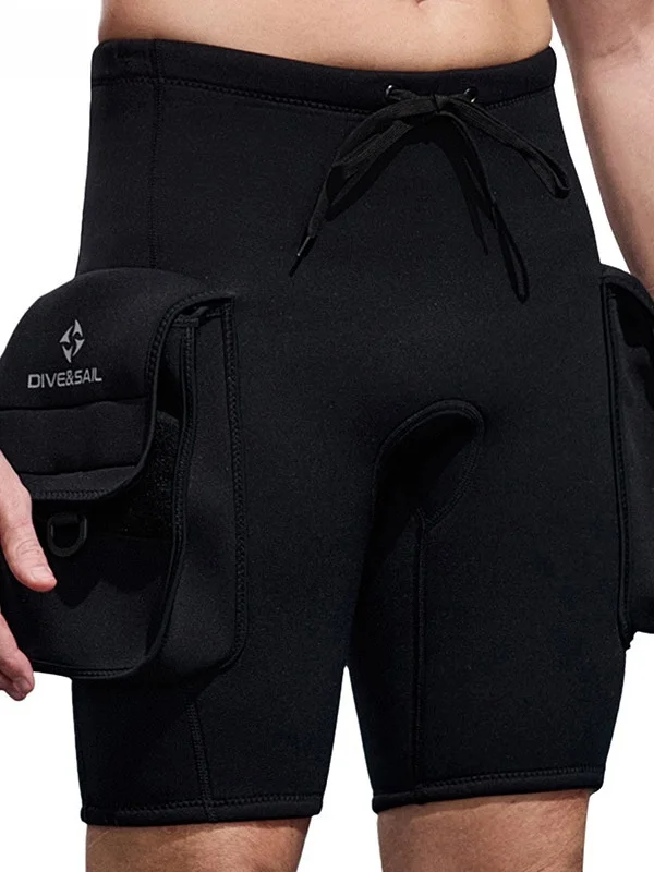 ダイビングとセーリング用のサーマルウェットスーツショーツ、大きなポケット付き、スキューバダイビング、サーフィン、シュノーケリング用、ニュートラルダイビングギア、アウトドアキャンプ、旅行用品