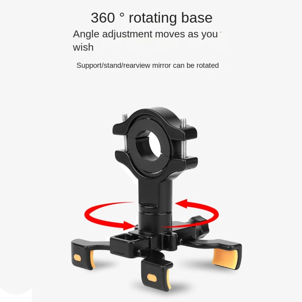 Aluminum Alloy 360 Rotatable Bike Phone Holder Adjustable Non-slip Bicycle Mobile Phone Stand Innovative 360 Degrees Rotation