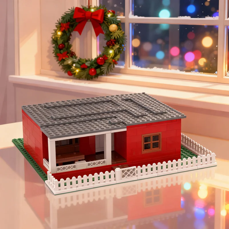 568pcs MOC #3 Holiday Home Ferienhaus Modular Buildings Model Building Blocks Brick 3D Display Craft DIY Education Assemble