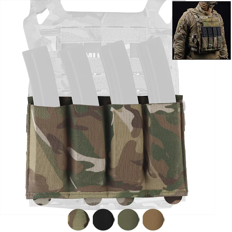 

Elastic Submachine Gun Mag Holder Quick Release Open Top MOLLE Waist Pouch Airsoft Plate Carrier Long Magazine Organizer