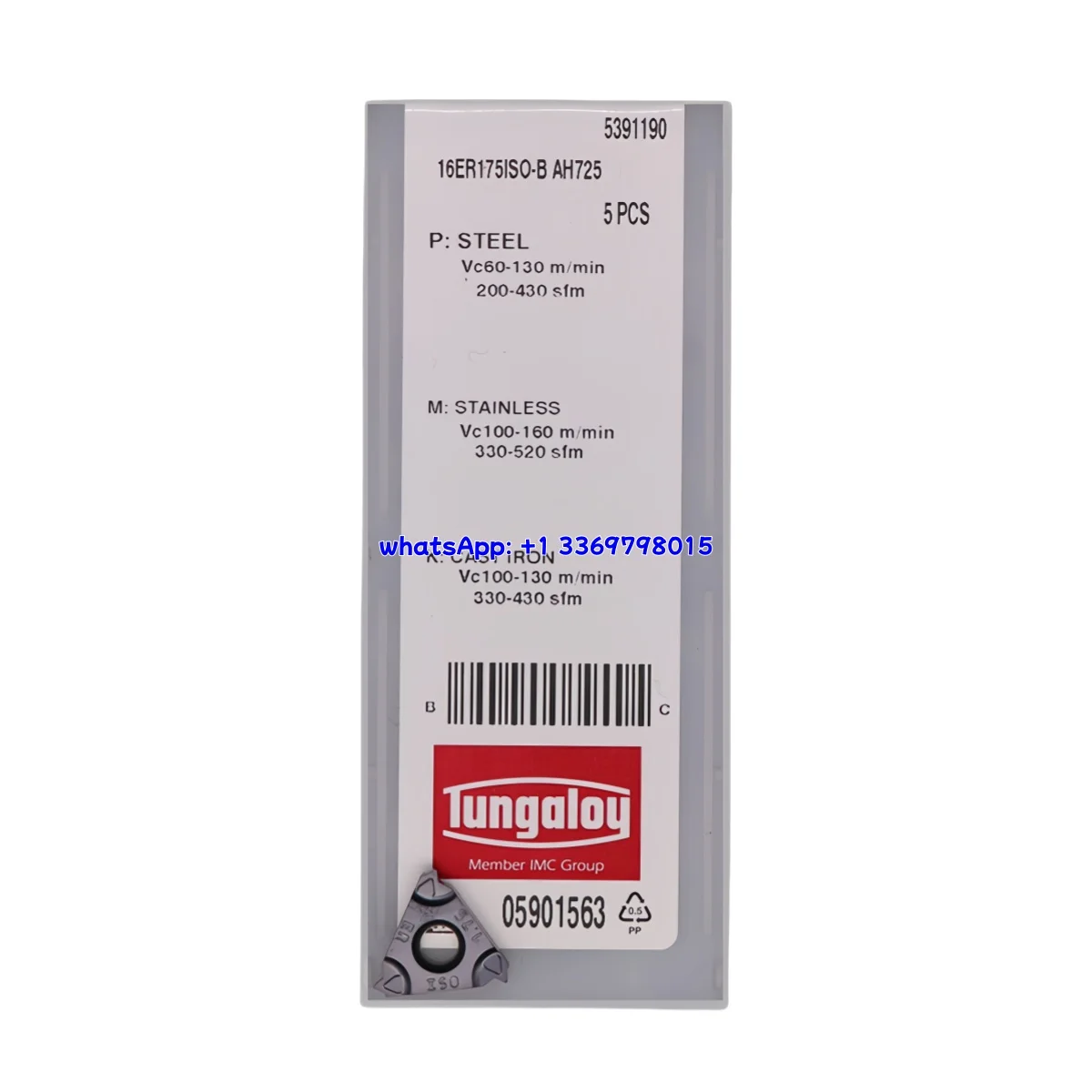 

100% Original 16ER Series 8-24 PT-B/W-B/UN-B/NPT-B AH725 Thread Insert