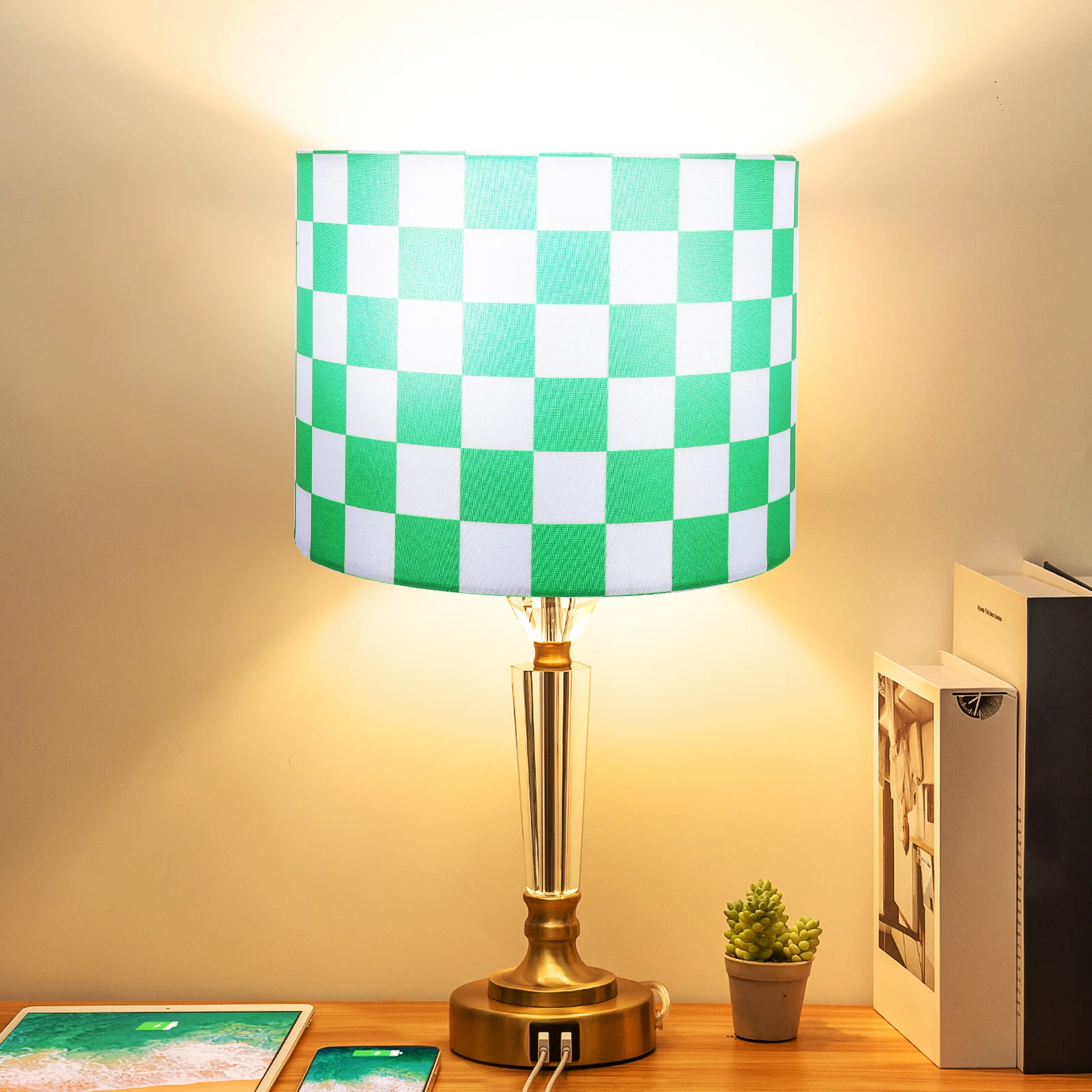 

Linen Lamp Shade Black White Checkered Pattern For Table Desk Floor Wall Ceiling Lamp Replacement Drum Style Fabric Cover