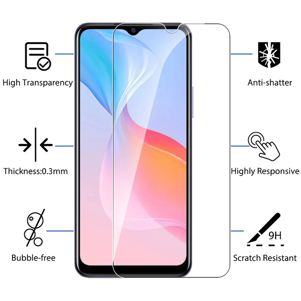 10D Tempered Glass For Vivo Y21S Screen Protector For Vivo Y31 Y21 Y20 Y20S Y20i Y53S Y33S Y12S Y11S Protection Film Cover