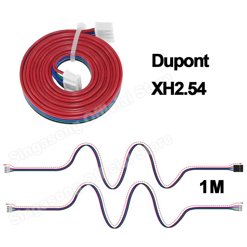 1PCS Stepper Motor Cables DuPont/XH2.54 Cable for Nema 17 Motors 17HS4401 Nema23 Motors for Laser Engraver 3D Printer Parts