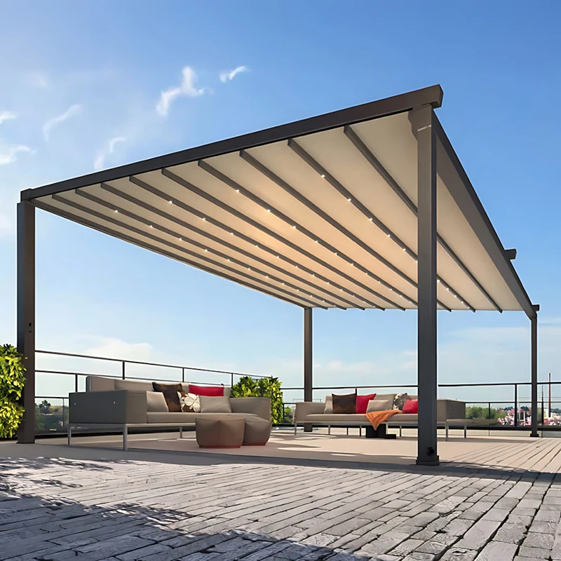 

Outdoor Electric Canopy - Remote-Controlled Retractable Awning (Villa Balcony/Shop/Roof)