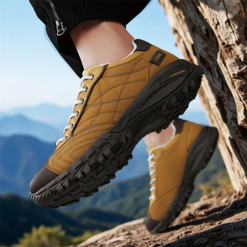 Casual Sneakers Men Designer Shoes Non Slip Ankle Strap Anti Slip Hiking Shoes Durable Outdoor Adventure Hiking Shoes Barefoot