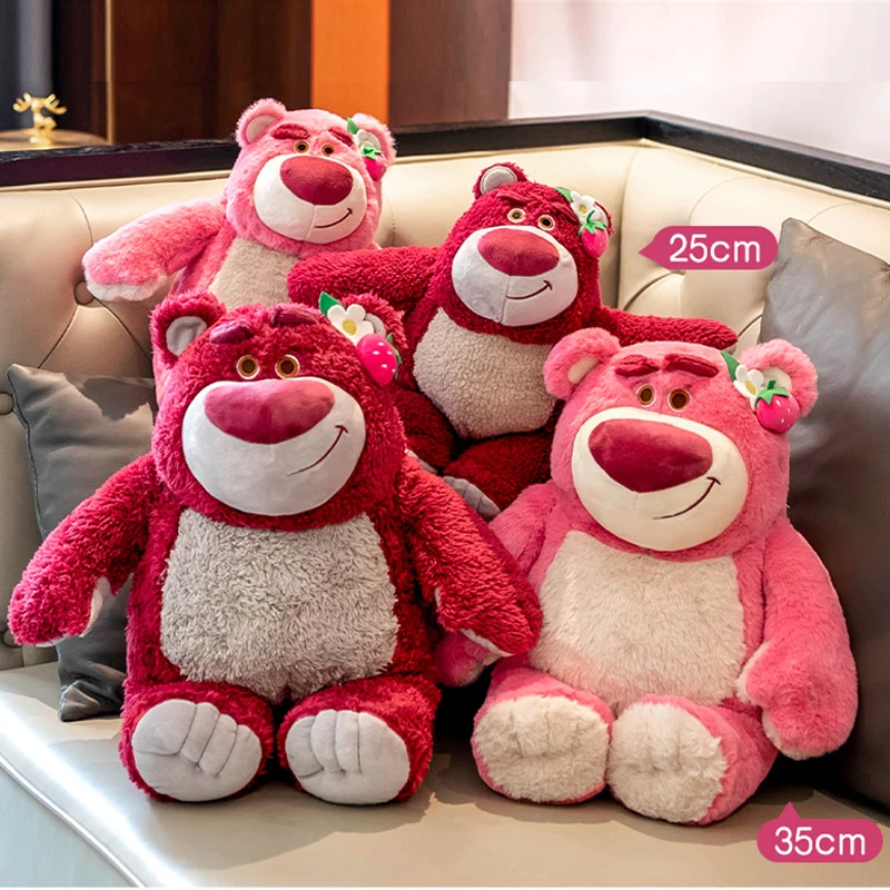 Original Disney Toy Story Strawberry Bear Teddy Bear Cartoon Stuffed Animals Plushie Dolls Home Decoration Children's Day Gifts