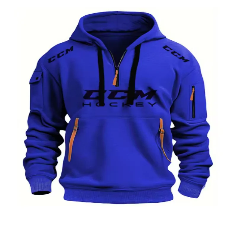 New men's hooded sweatshirts for 2024, long sleeved sweatshirts with zipper design, men's hooded sweatshirts, sportswear, casual