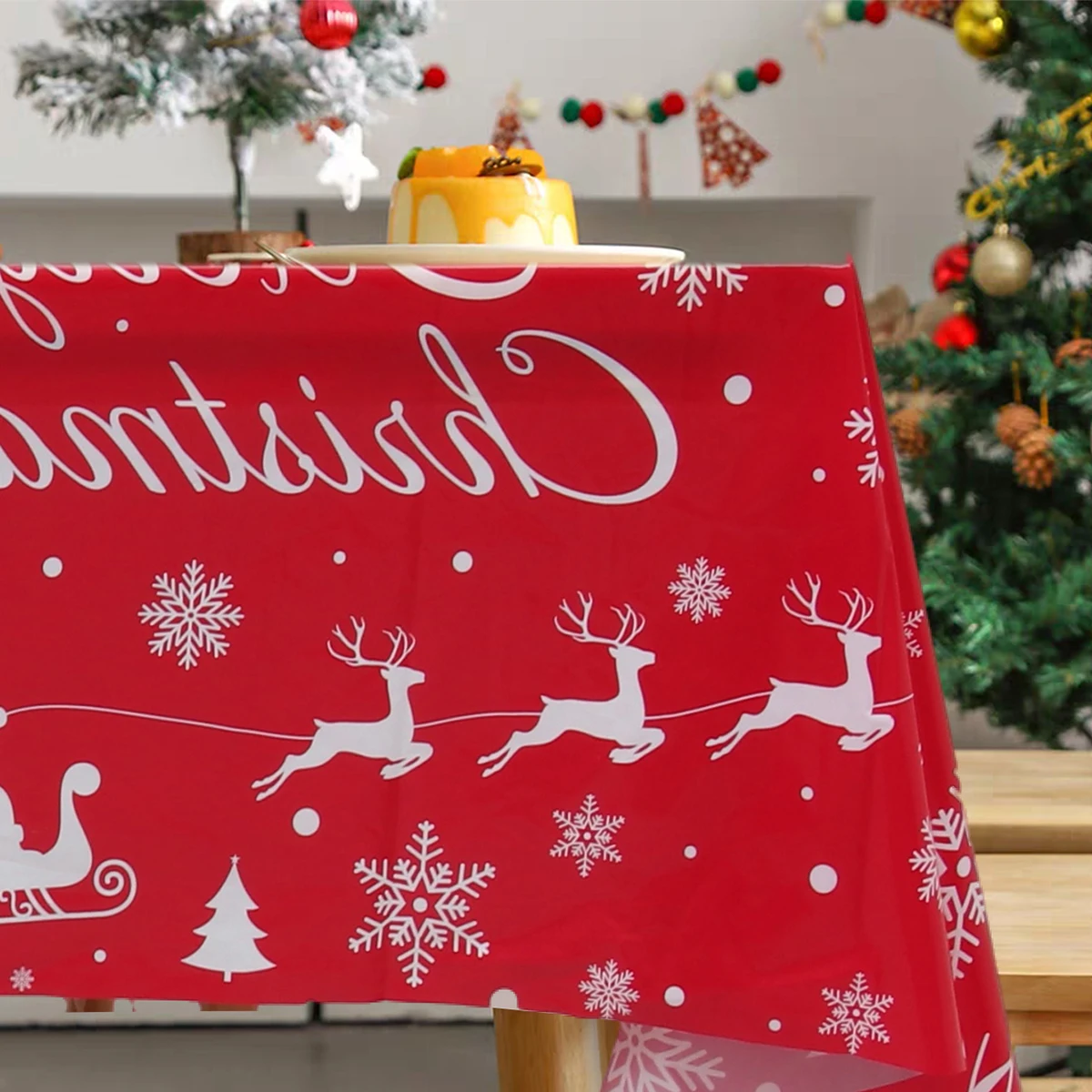 Christmas Snowman Tablecloth Merry Christmas Decoration for Home 2024 Tablecloth Xmas Ornaments Navidad Natal New Year Gift 2025 image 5