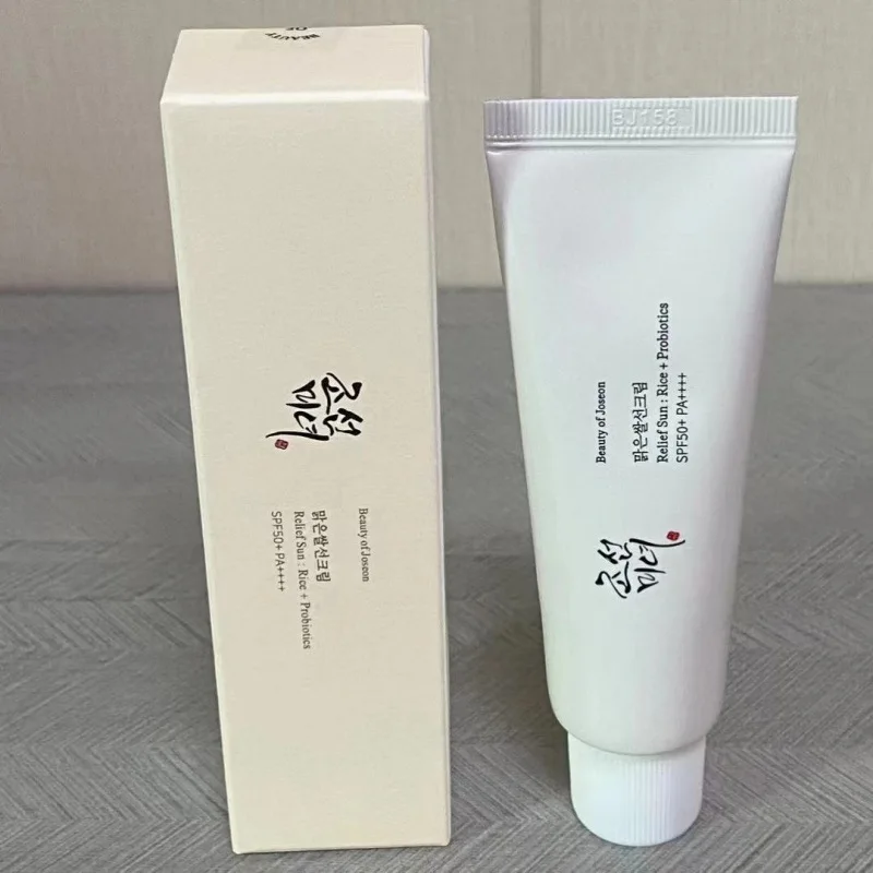 Sunscreen Korean Rice Probiotic Solar Blocker Skin Whitening Cream Anti UV Sun Facial Mild Moisturizer Serum