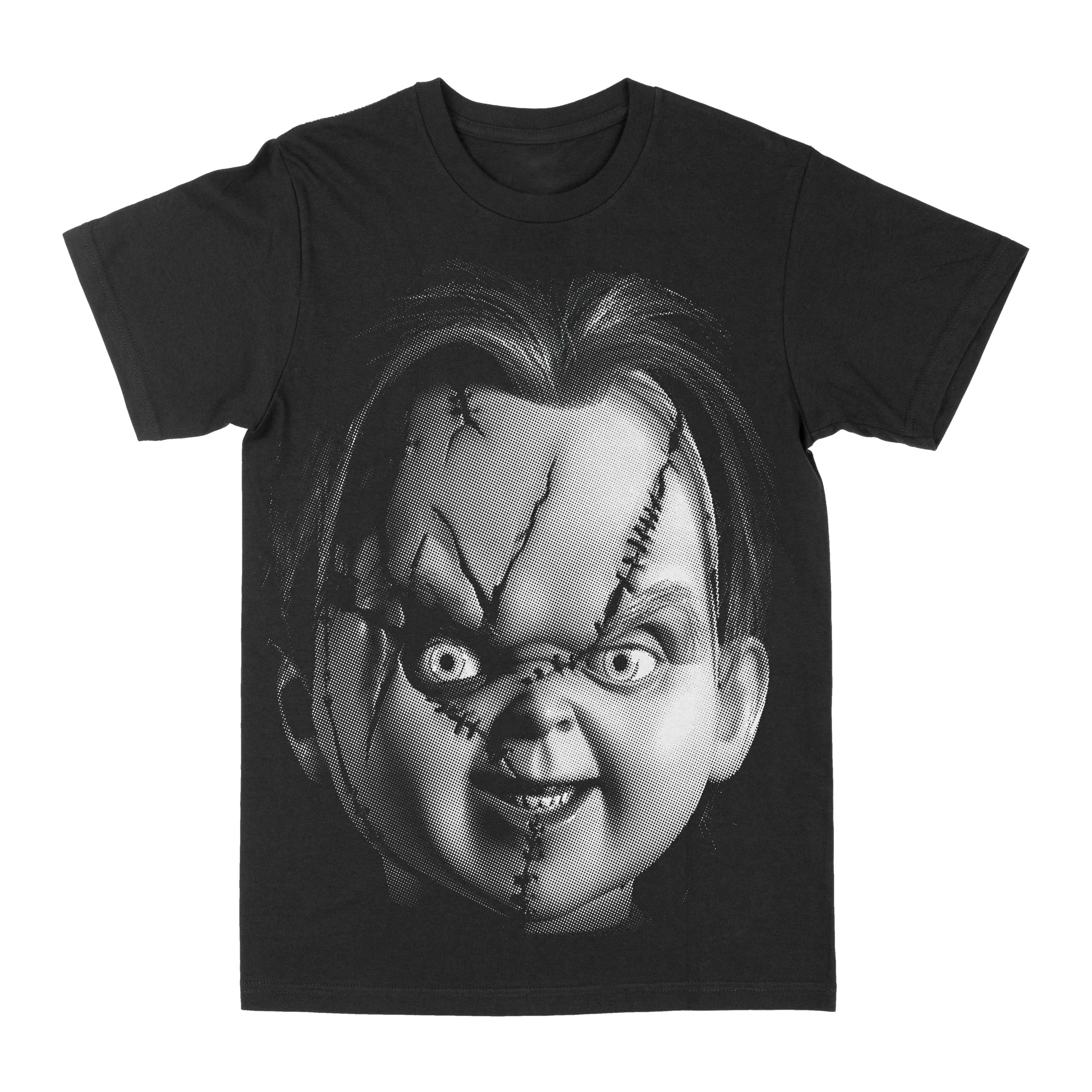 Chucky Big Face Portrait Classic Horror Movies T-Shirt Cotton Graphic Tee Men Women Summer Streetwear