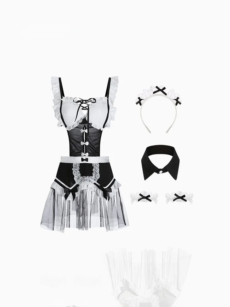 

Sexy Bal Puffy Skirt One-Piece Maid orm Spwear Lace Original Design High Waist ort Pants for Women Spring Season