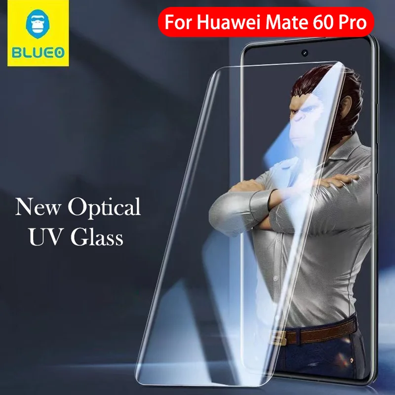 BLUEO UV Tempered Glass For Huawei Mate 60 Pro Plus Screen Protector for Huawei Mate 50 40 30 30E Pro Glass