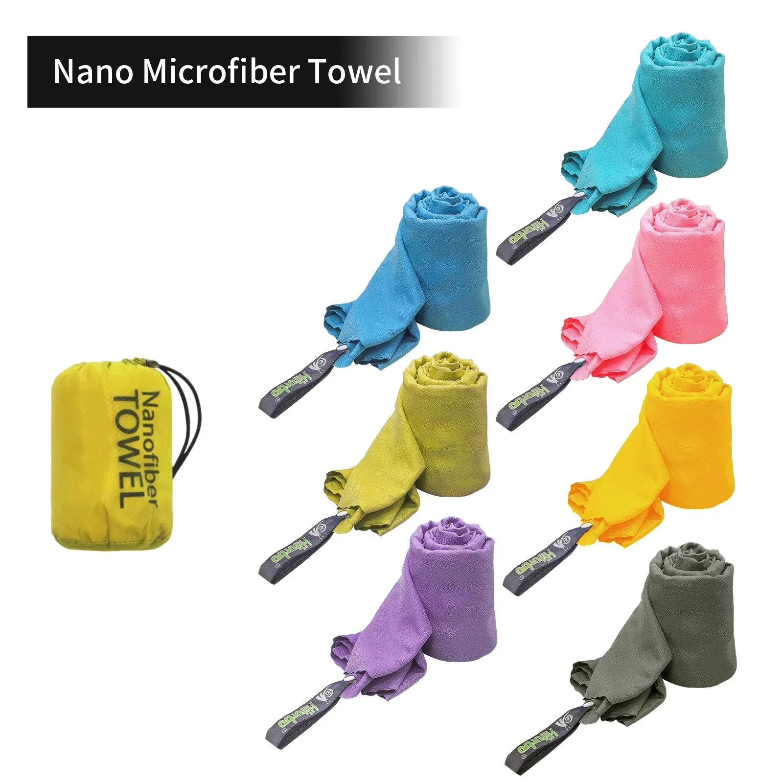 Hiturb Outdoor Travel Round Cloth Bag Embalagem Toalha De Secagem Rápida Absorvente Secagem Rápida Leve Portátil Praia Correndo