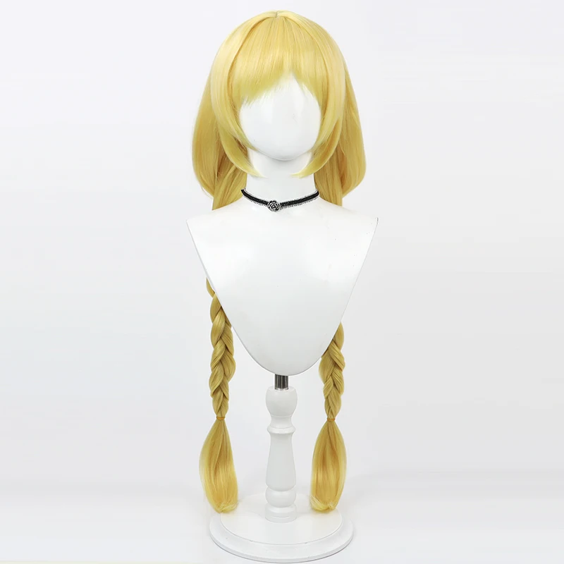 Inukai Iroha Cosplay Wig Pretty Cure Yellow 80cm Long Heat Resistant Synthetic Hair Halloween Party Role Play Carnival + Wig Cap